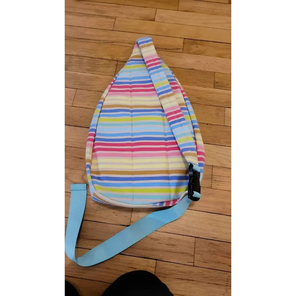 Colorful Striped Sling Bag Backpack Shoulder Chest Pack Casual Travel Daypack‎